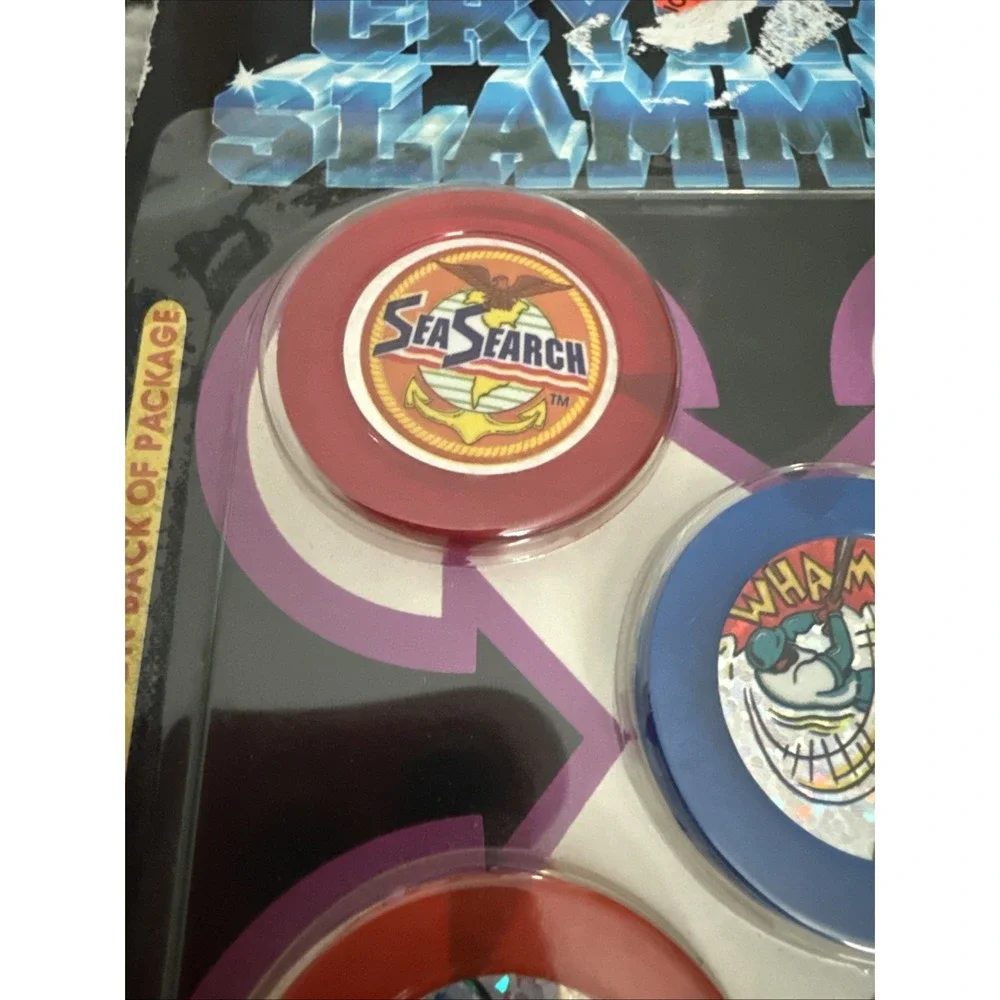 Pogs 1994 Crystal Slammer Whammers NOS Imperial Sealed Super Touch Acrylic 7451